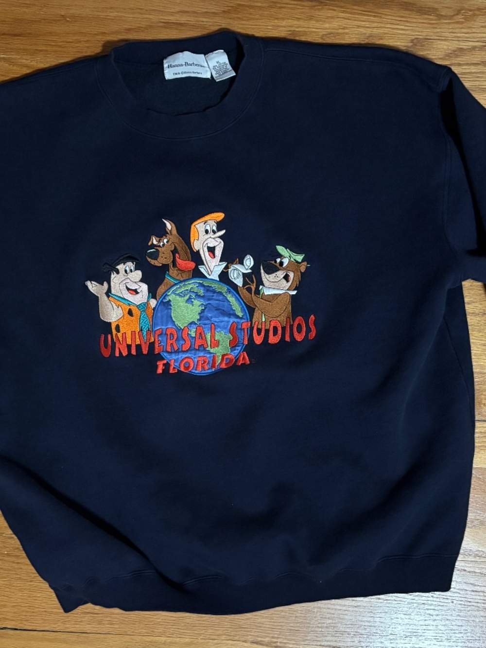 Vintage Y2K Hanna Barbera Universal Studios Pullover Crewneck Sweatshirt Sz XL
